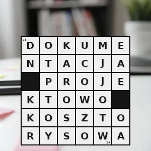 Hasło krzyżówkowe zbiór dokumentów w którym podany jest sposób rozwiązywania zagadnień technicznych ekonomicznych i organizacyjnych oraz koszt wykonania projektowego obiektu jego części lub pojedynczego urządzenia - dokumentacja projektowo-kosztorysowa – rozwiązanie, synonimy, podpowiedzi i definicje krzyżówkowe